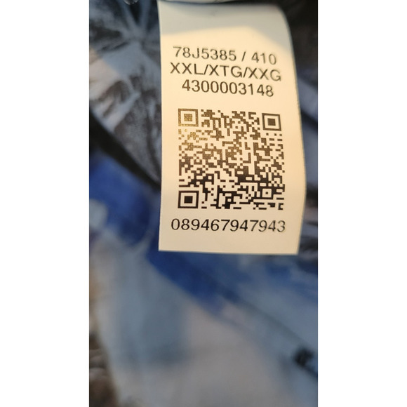 Tommy Hilfiger Mens XXL Blue Palm Tree Print Short Sleeve Button Up Shirt - Picture 5 of 8